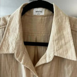 Wilfred Free NWT  SAIL Button Up Size Large Color Beige Photo 3