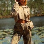 Tribe Kelley  Waffle Cropped Button up Photo 2