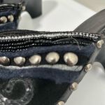 Laura Ashley Pennington Beaded Mules Black Silver Size 9 Photo 14