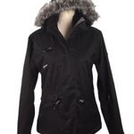 Surfanic Technical Winter Ski Jacket S Black Waterproof Pockets Lined Hooded Photo 0