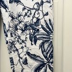 Free People  White and Navy Floral Drawstring Casual Pants - Size Medium Photo 4