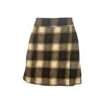 POL ✨ Mini Skirt Size S Brown Tan Plaid Zip Front Flannel✨ Photo 7