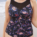 NWT!Mesh insert Floral Swimsuit Size 14 Photo 0