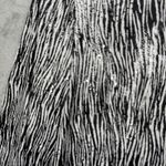 MSK Jacket XL Silver Zebra Sparkle Shimmer Metallic Animal Print Zip Clubwear Black Photo 5