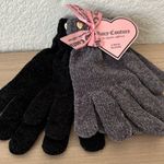 Juicy Couture Black and Gray Knit Women Gloves Photo 0