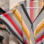 Umgee Womens Tops Size L Multicolor Striped V-neck Faux Wrap Photo 4