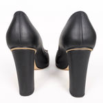 Gucci Black Miro Soft Horsebit Pumps Block Heel Square Toe Womens EU 37.5 US 7.5 Photo 4