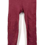 Calia size small burgundy‎ maroon leggings laser cut design down legs Purple Photo 0