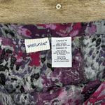 White Stag Vintage Rayon Purple Floral Midi Skirt w/ Elastic Sided Waistband Photo 2