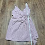 Free People Call It Simple Love Wrap Mini Dress Blush Pink Size Medium Cotton Photo 8