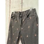 BLANKNYC The Madison Crop Rosebud Embroidered Floral Denim Jeans Black Size 31 Photo 1