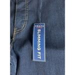 CHAPS  Denim Jeans Womens 6 Straight Slimming Midrise Dark Wash Stretch Belted Photo 1