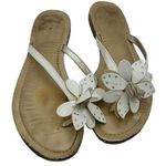 Alfani WHITE WITH LARGE FLOWER DESIGN ON TOP SANDALS SIZE 8 Photo 0