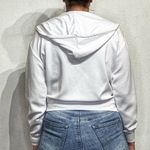If It Were Me  White Full Zip Crop Hooded Jacket Sz S Photo 9
