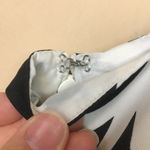 Ann Taylor  Women’s Leaf Print Chain Link Strap Detail Black White Tank Dress Photo 8