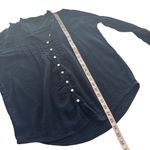 Quince Organic Textured Cotton Peasant Blouse Navy Blue 100% Cotton Swiss Dot S Photo 12