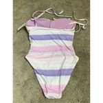 Anthropologie New. WET from L.A. pink and purple stripe swimsuit.  small. Retails $148 Photo 9
