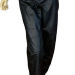 VINTAGE 1990’S BLACK GENUINE LEATHER MADE IN BRAZIL TROUSERS (11/12/L) Size L Photo 0