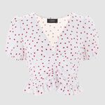 Cider Polka Dot Peplum Top Photo 0