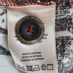 HD in Paris  Black White Tropical Floral Linen Top Size 4 Anthropologie Linen Top Photo 8