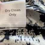 Parker AZTEC CATALINA BLACK WHITE FAUX WRAP LONG SLEEVE SILK DRESS Photo 6