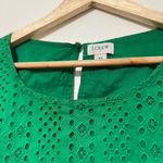 J.Crew  Eyelet Puff Sleeve Top in Brilliant Kelly Size 3X Blouse Photo 4