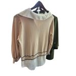 Adrianna Papell Women's V-Neck Twofer Sweater Multicolor Size large Photo 4