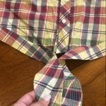 Ralph Lauren Polo  Cropped Plaid Cotton Tie Front Top Photo 6