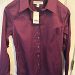 Banana Republic  Purple button up 4 woman’s blouse work dress shirt NWT Photo 0