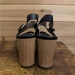 Timberland  Size 9.5 Women’s Tilden Platform Black Leather Wedge Sandals Photo 2