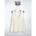 Rebecca Minkoff Sleeveless Sweater Size Medium Ivory Back Cutout High Low Photo 6