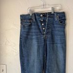 Levi's  Ribcage Straight Ankle Womens Jeans Size‎ 28 Button Fly Blue Denim Photo 1