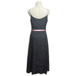 Jessica Howard  Sleeveless Belted Polka Dot Midi Dress Black Pink 10 Photo 3