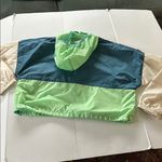 Cotopaxi  Women's Green and Blue Windbreaker Raincoat M Zip up Hooded Photo 3