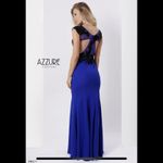 NEW NWT Azzure Couture FM511 black ivory embellished beaded mermaid prom dress Size 2 Photo 6