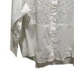 Gap Lace Bib Big Shirt Button Down Optic White Women’s Plus Size XXL NWT Photo 4