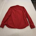Ralph Lauren Lauren  Red Button Up Long Sleeve Blouse Shirt XL Extra Large Cotton Photo 10