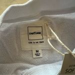 Reflex NWT F You Bride Bling Embroidered Crop Sweatshirt Sz Medium White Photo 2