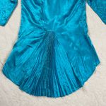 Vintage TJunior Tunic Blouse Shirt Top Womens XL Rare 80s Blue Back Fan‎ Retro Size L Photo 9