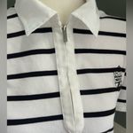 Ralph Lauren Lauren Active Striped Quarter Zip Polo Shirt White Size L Photo 4