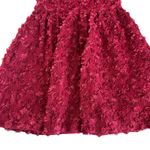 Lulus Elegant Delight Wine Red 3D Floral Lace Puff Sleeve Mini Dress Size Medium Photo 7