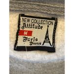 Paris Tour D'or Sweatshirt Gray Crew Neck Long Sleeve Pullover Sz M Size M Photo 3