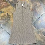 Neiman Marcus Houndstooth Sleeveless Zip Collared Dress 7/8 Photo 3