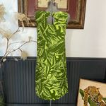 Island Beach Tropical Green Leaf Beach Shift Dress Photo 3