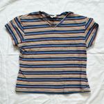 Guess  Y2k Blue Orange Striped Cropped Tee Shirt Youth XLarge Womens Small/Medium Photo 0