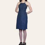 American Eagle high neck wrap front denim mini dress Photo 1