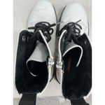 Unionbay Womans Union Bay Hayden White Faux Leather Lace Up Combat Boots Size 8 M Photo 5