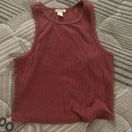 Bozzolo Large Maroon Ribbed Cropped Tank Photo 0