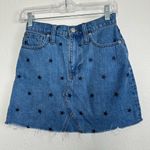 Madewell Rigid Denim A-Line Mini Skirt Star Print 23 Photo 1