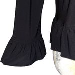 Roz & Ali  cute black jacket open front with cute ruffled hem and sleeves Photo 3